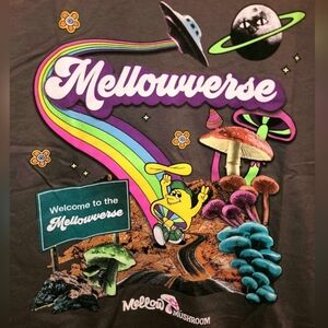 New Mellow Mushroom Enter the Mellowverse Graphic Tee Men's Size XL